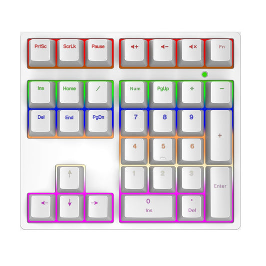 A36 RGB Backlit Mini Mechanical Keyboard with Numpad 34 Keys Type-C Wired Keyboard