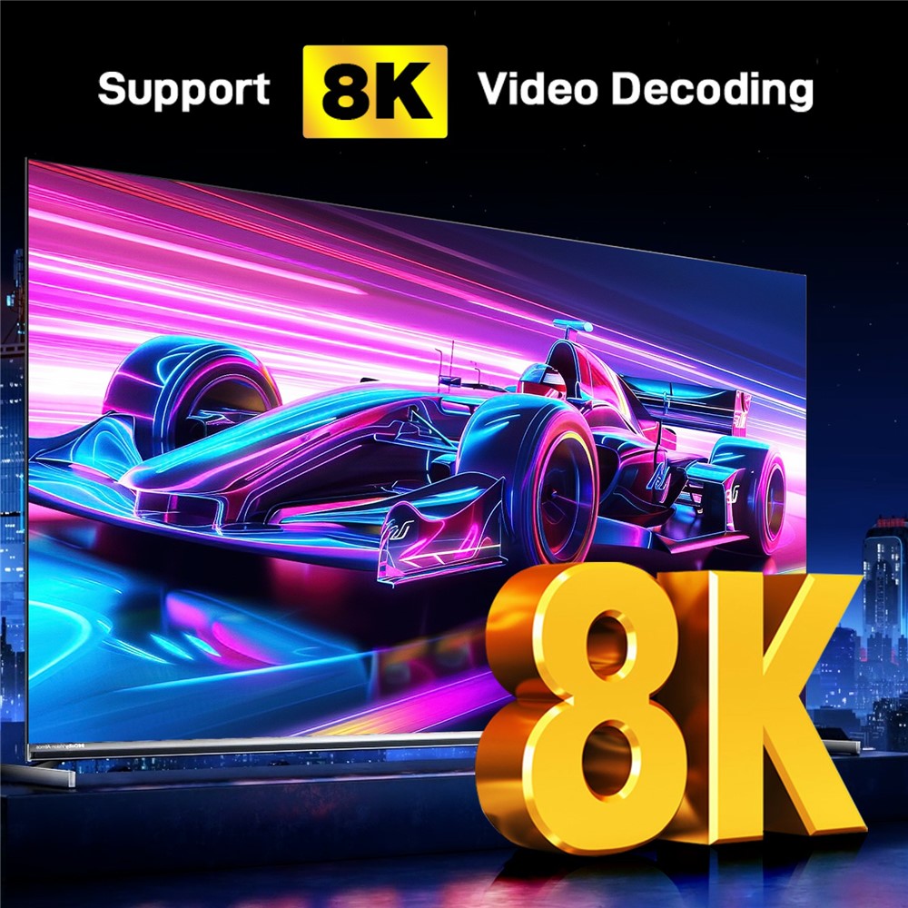 H96 MAX M9S Android 14.0 TV Box 8GB RAM + 128GB ROM 8K Ultra HD Streaming Device 1000M LAN WiFi 6 BT5.4