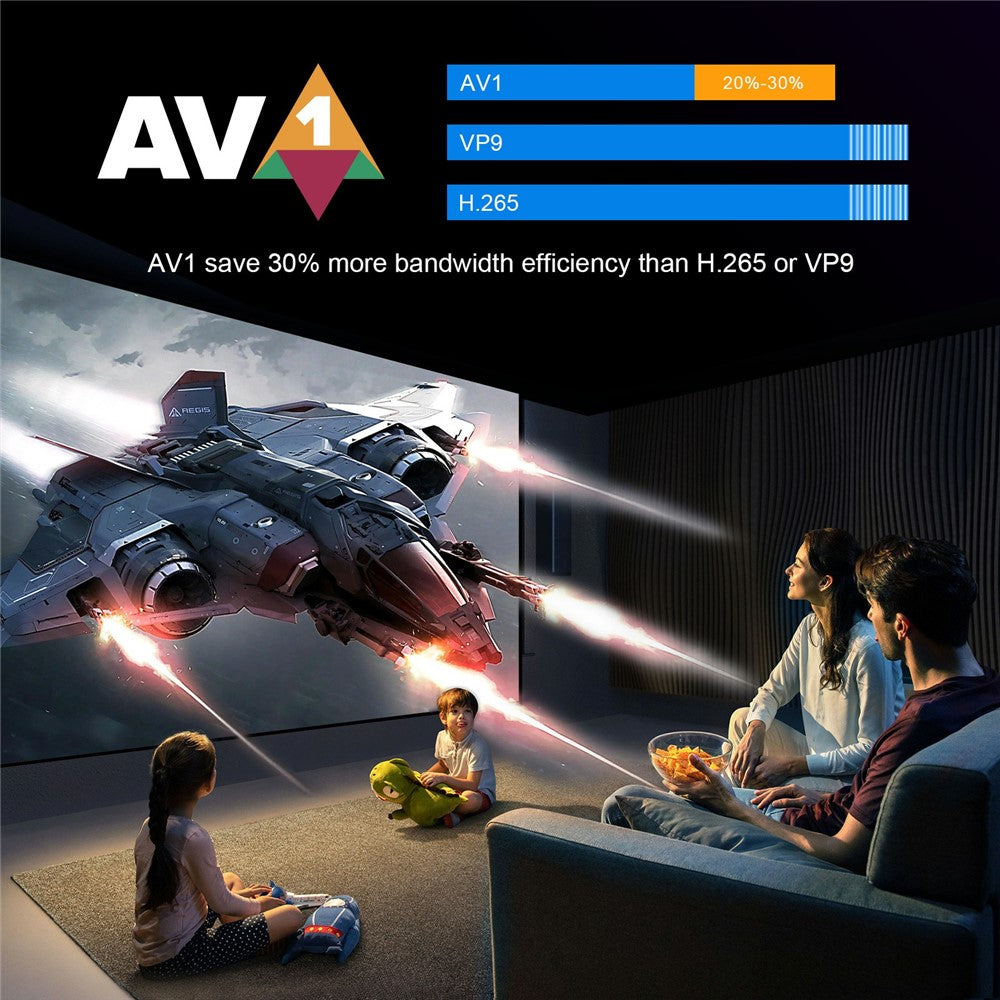 H96 MAX M9S Android 14.0 TV Box 8GB RAM + 128GB ROM 8K Ultra HD Streaming Device 1000M LAN WiFi 6 BT5.4