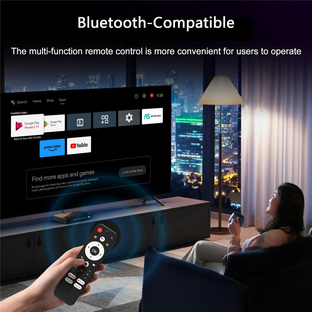 H96 MAX M9S Android 14.0 TV Box 8GB RAM + 128GB ROM 8K Ultra HD Streaming Device 1000M LAN WiFi 6 BT5.4