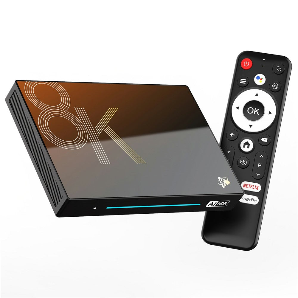 H96 MAX M9S Android 14.0 TV Box 8GB RAM + 128GB ROM 8K Ultra HD Streaming Device 1000M LAN WiFi 6 BT5.4