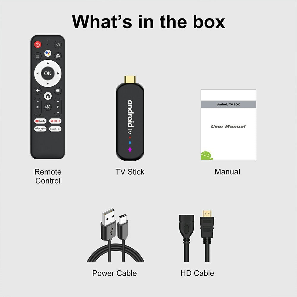 H96 MAX S905L3 2+16GB TV Stick 4K Android TV Box HDR Streaming WiFi Bluetooth