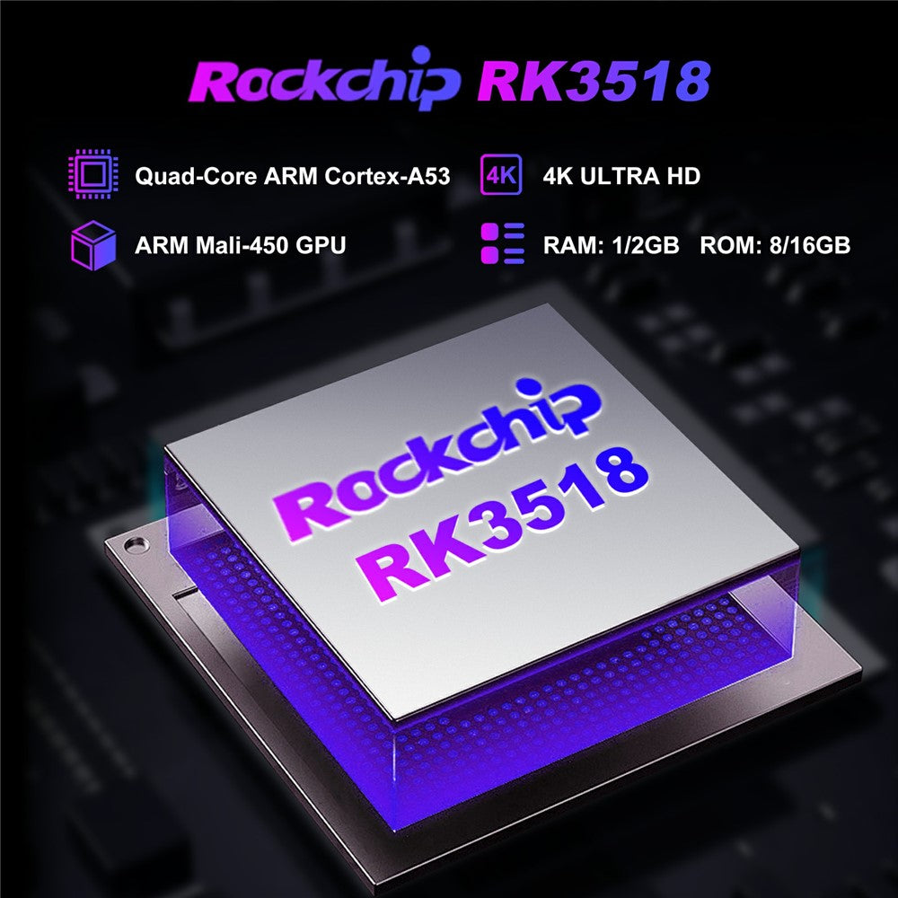 H96 MAX RK3518 2+16GB Android 14.0 TV Stick 4K Smart TV Box WiFi Bluetooth-Compatible Mini TV Stick