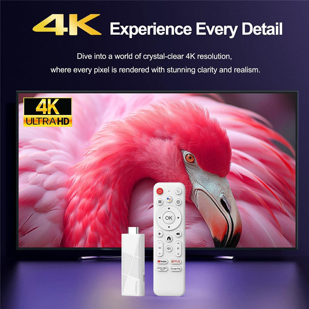 H96 MAX RK3518 2+16GB Android 14.0 TV Stick 4K Smart TV Box WiFi Bluetooth-Compatible Mini TV Stick