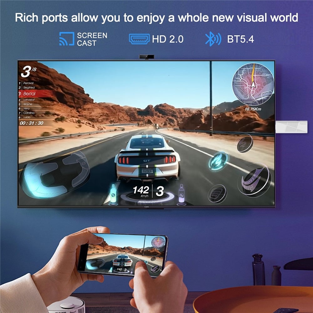H96 MAX RK3518 2+16GB Android 14.0 TV Stick 4K Smart TV Box WiFi Bluetooth-Compatible Mini TV Stick