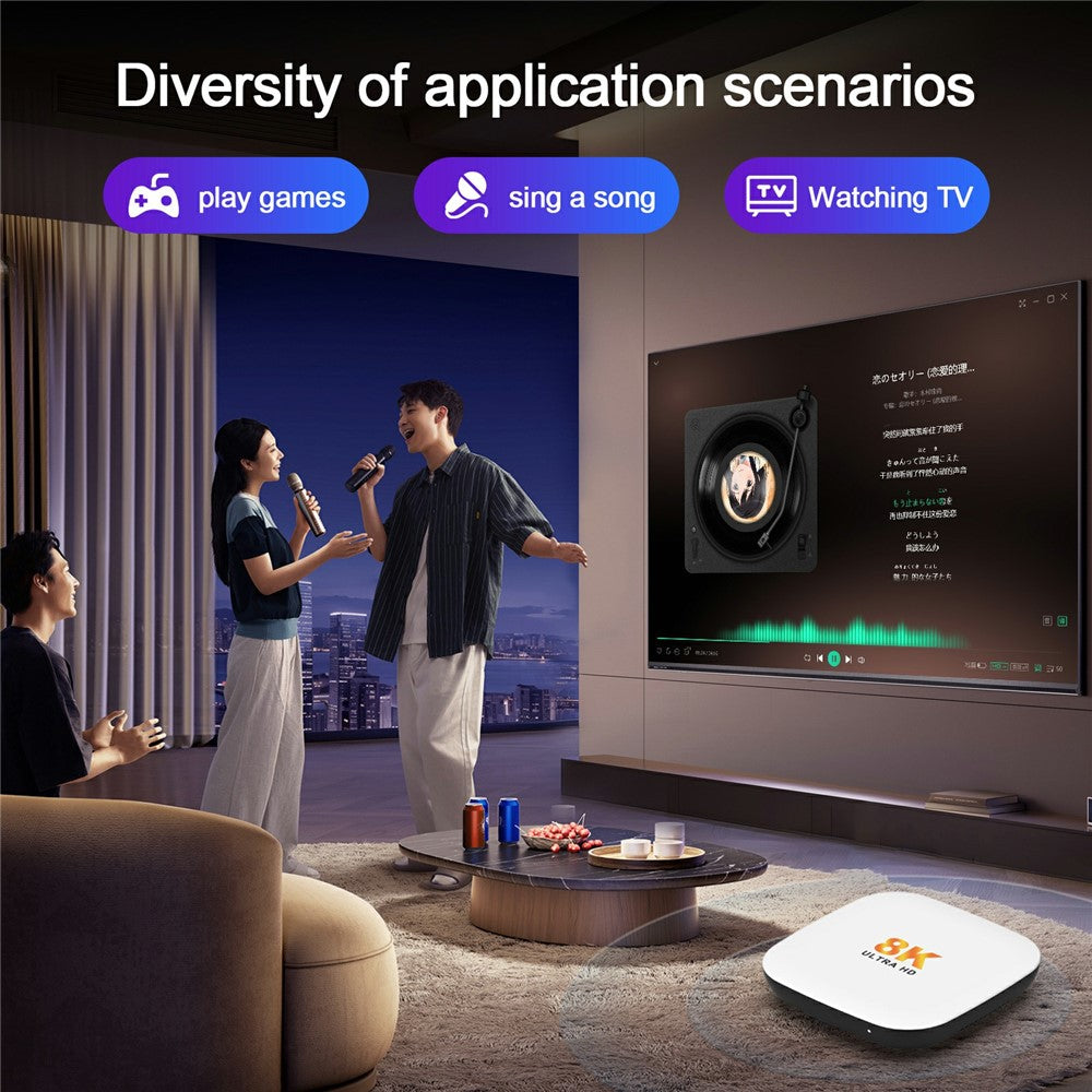 H96 MAX M2 Plus RK3528 Android 14.0 TV Box 2GB RAM + 16GB ROM 8K Ultra HD Streaming Device WiFi 6 BT5.4 Media Player