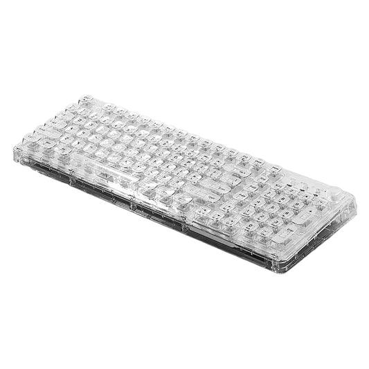 Z99 Transparent Mechanical Keyboard RGB Lighting Triple Modes Wireless Keyboard with Silent Button