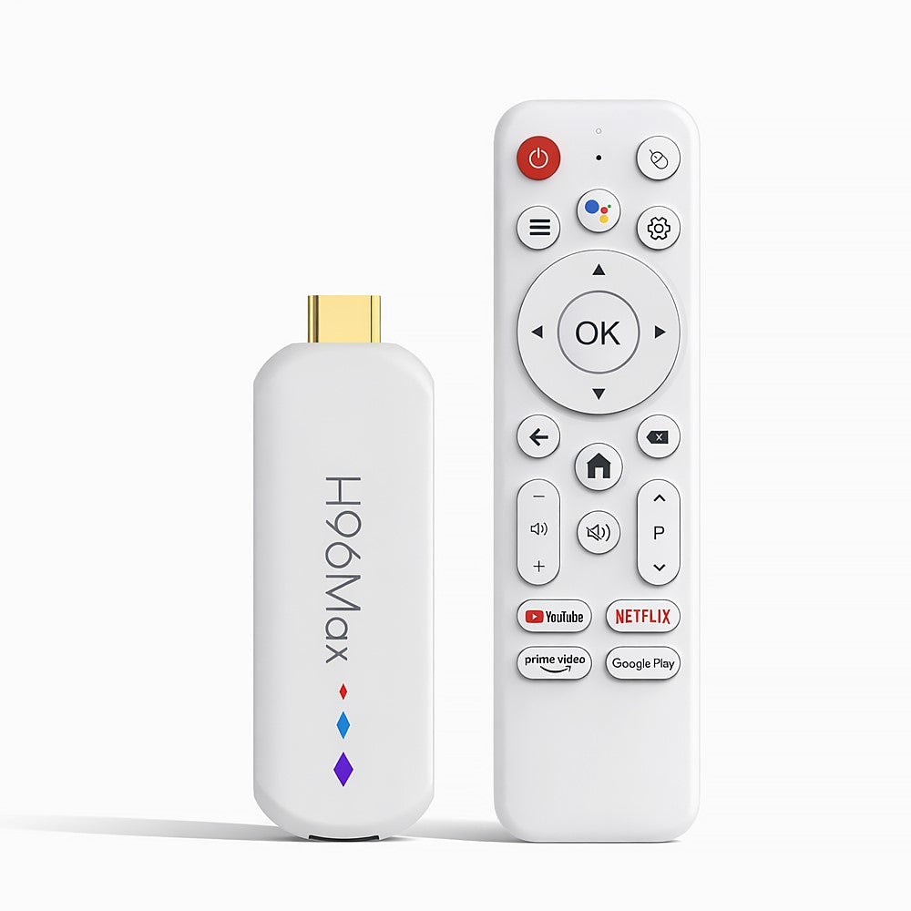 H96 MAX M20 L3 Android 14 TV Stick 4K HDR Streaming Media Player with Google Voice Assistant 2GB + 16GB