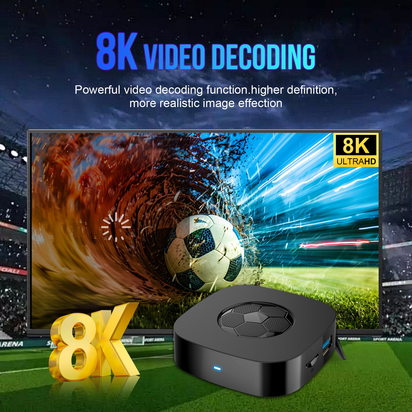 T1 Ultra Android 14 TV Box 8K Ultra HD Streaming Device Dual Band WiFi 6 RK3518 Quad Core Set Top Box, 2+8GB