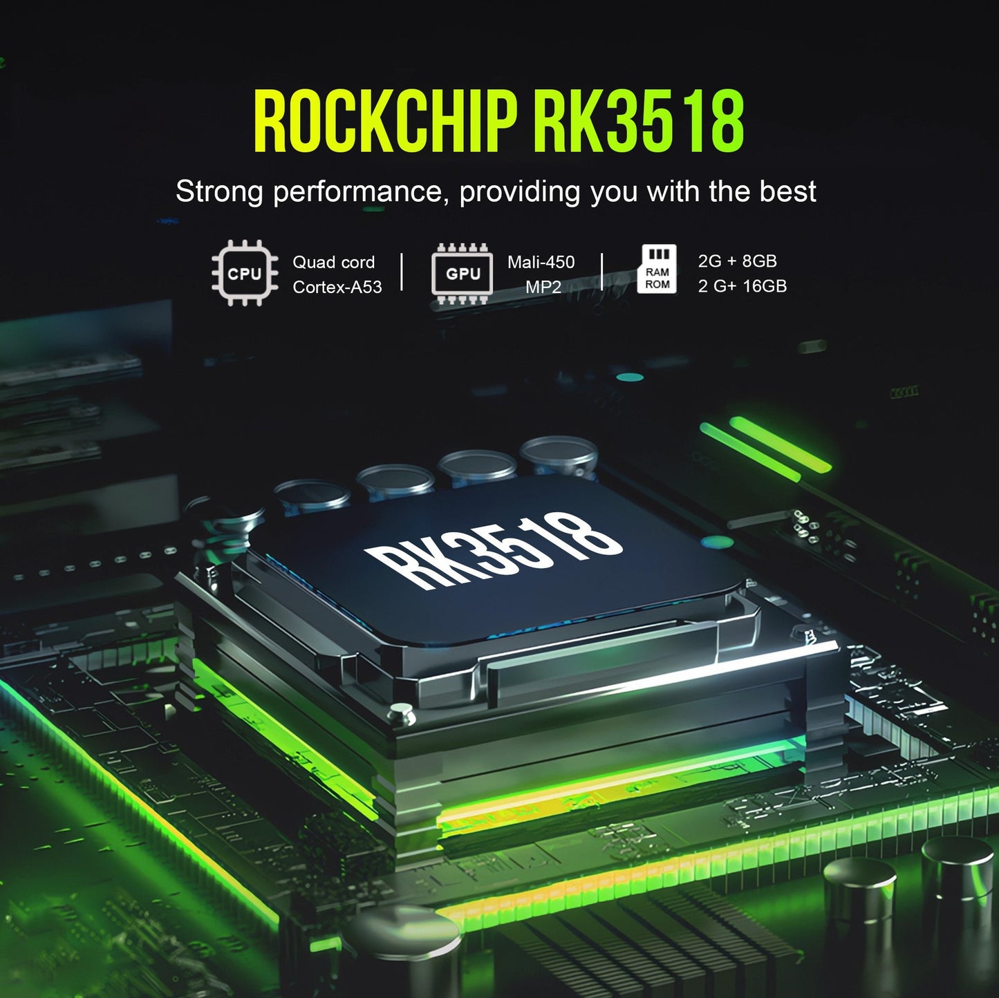 R3+ Android 13.0 TV Box 8K Ultra HD WiFi 6 Dual Band Streaming Media Player with Remote (Chipset: RK3518), 2+8GB