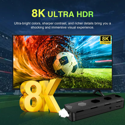 R3+ Android 13.0 TV Box 8K Ultra HD WiFi 6 Dual Band Streaming Media Player with Remote (Chipset: RK3518), 2+8GB