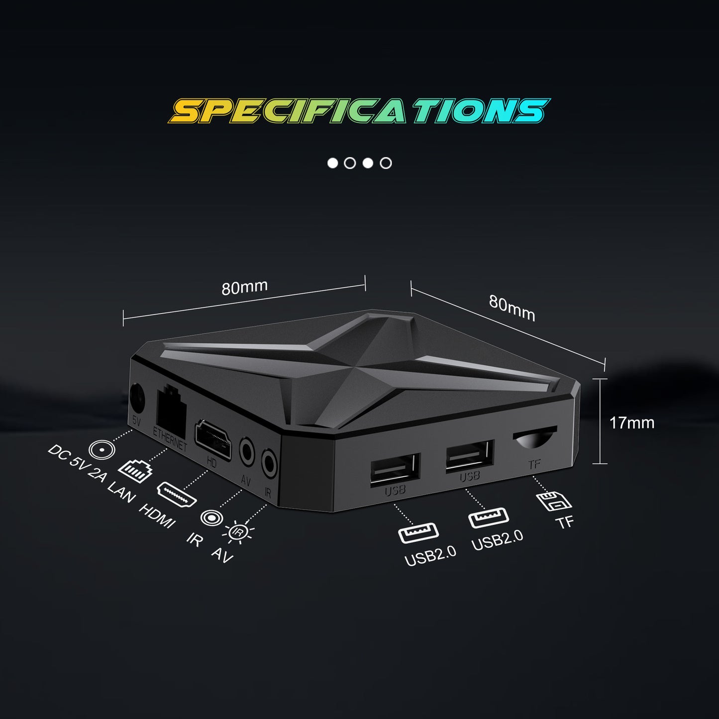 Q1MINI Android 14 TV Box RK3518 Quad Core 8K/60Hz HDR10+ WiFi 6 Bluetooth-compatible 5.4 Streaming Media Player