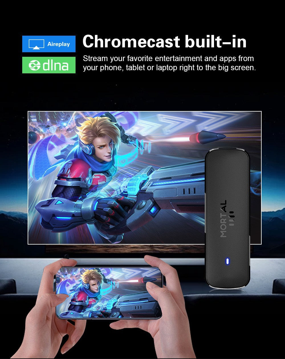 Q8 2+8GB Android 14.0 Smart TV Stick Allwinner H313 Quad Core 4K Ultra HD WiFi 6 Bluetooth-compatible Media Player with Voice Remote