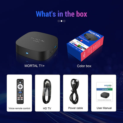 T1+ 2+16GB RK3518 Android 16.0 TV Box 8K HDR10+ Network Streaming Media Player WiFi Bluetooth-compatible Set Top Box