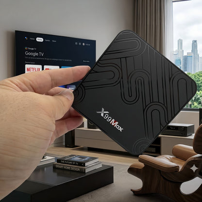 X99 MAX 2+8GB Android 14 TV Box RK3518 WiFi 6 4K HD Media Player with Bluetooth-compatible 5.0 Voice Remote Control
