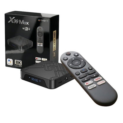 X99 MAX 2+16GB Android 14 TV Box RK3518 WiFi 6 4K HD Media Player with Bluetooth-compatible 5.0 Voice Remote Control