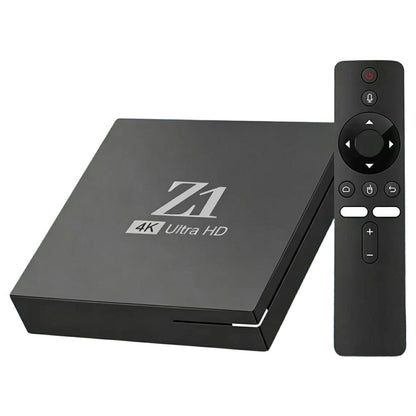 Z1 2+16GB Android 15.0 TV Box 4K Ultra HD WiFi 6 Dual Band 2.4G / 5G Bluetooth-compatible Voice Remote