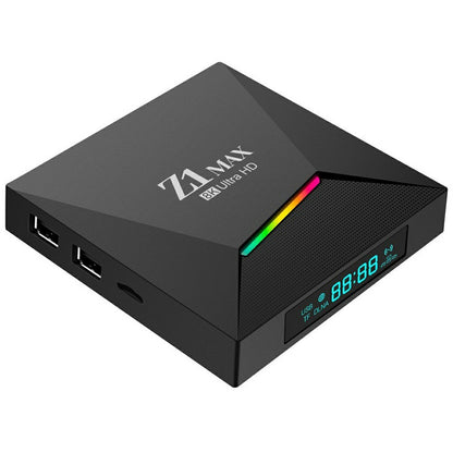 Z1 MAX 2+16GB Android 15.0 TV Box 8K Ultra HD Dual Band WiFi 6 2.4G / 5G Bluetooth-compatible Voice Remote for Home Entertainment