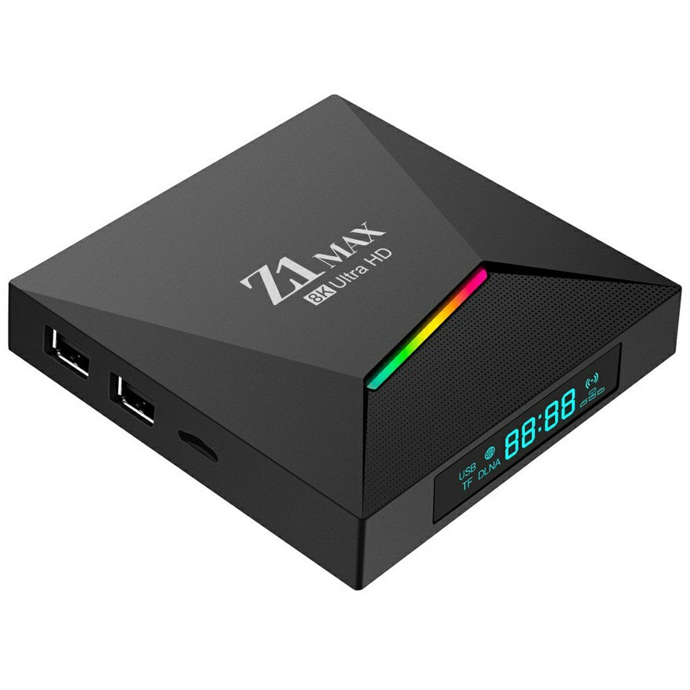 Z1 MAX 2+8GB Android 15.0 TV Box 8K Ultra HD Dual Band WiFi 6 2.4G / 5G Bluetooth-compatible Voice Remote for Home Entertainment