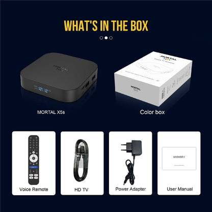 X5S 3518 Android TV Box RK3518 Chipset 8K HD WiFi 6 Bluetooth-compatible Voice Remote, 2+16GB
