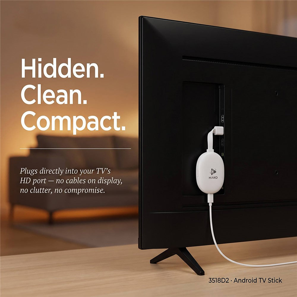 HAKO 2+8GB Android 14.0 TV Stick RK3518 Quad-Core 4K WiFi 6 Bluetooth-Compatible 5.4 with Remote