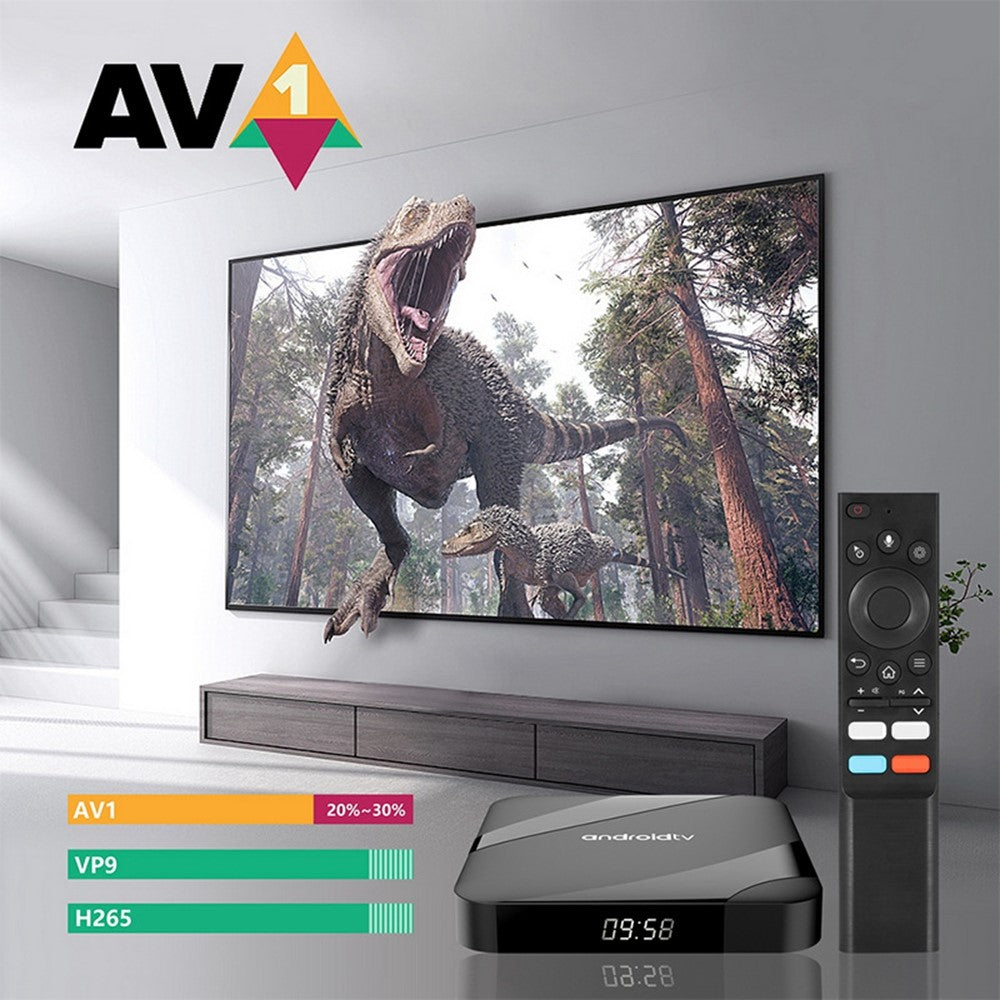 TV98 RK3528 2+16GB Android TV Box WiFi6 Dual Band 2.4G / 5G Bluetooth-compatible 8K UHD Streaming Media Player