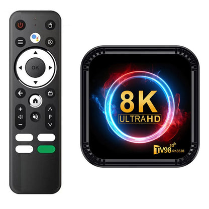 TV98 RK3528 4+32GB Android TV Box 8K Ultra HD 5G WiFi Bluetooth-compatible 4.0 Media Player for Home Entertainment