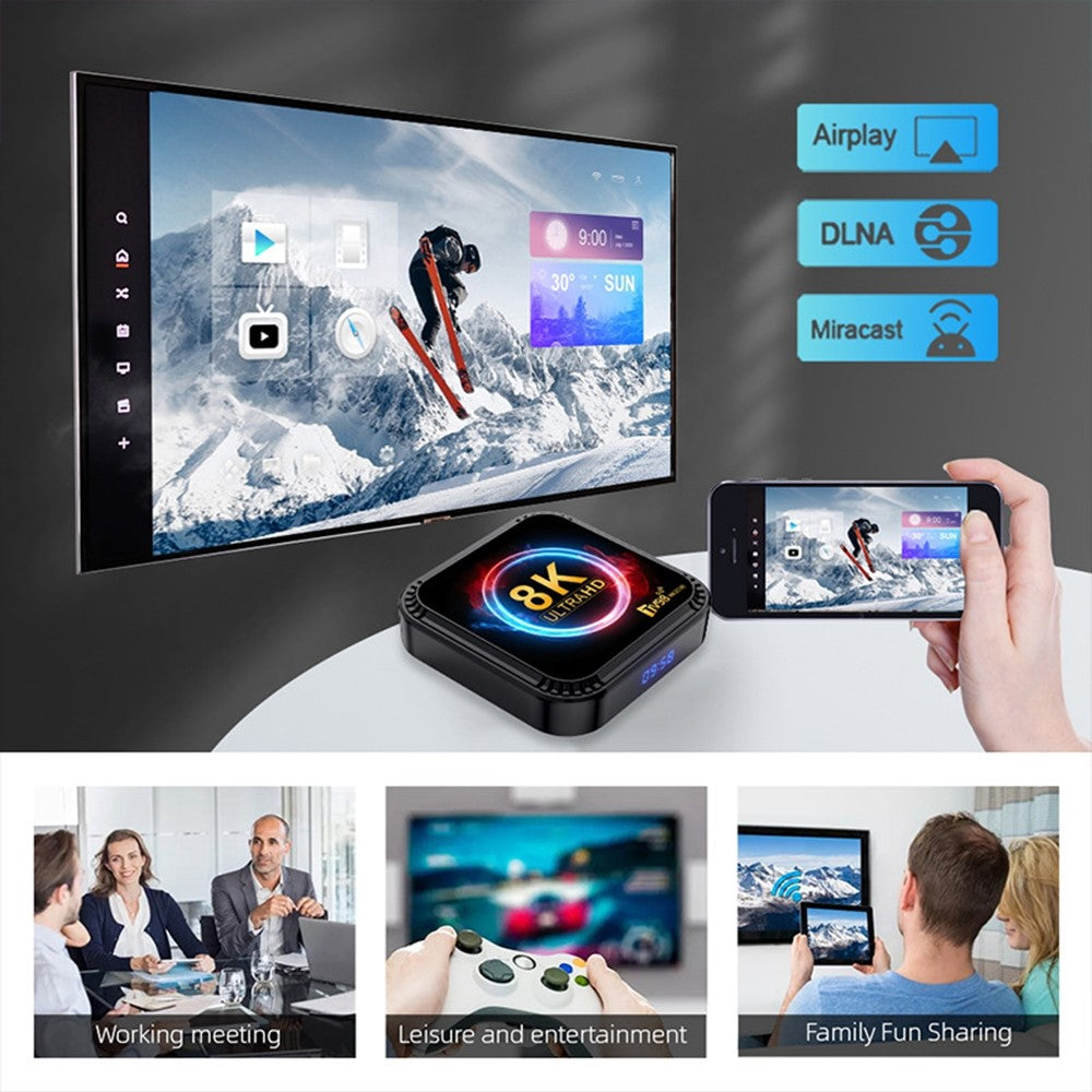 TV98 RK3528 4+32GB Android TV Box 8K Ultra HD 5G WiFi Bluetooth-compatible 4.0 Media Player for Home Entertainment