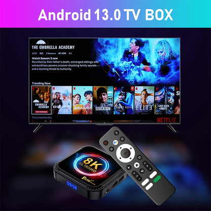 TV98 RK3528 4+32GB Android TV Box 8K Ultra HD 5G WiFi Bluetooth-compatible 4.0 Media Player for Home Entertainment
