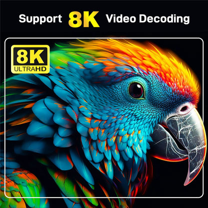 TV98 H618 4+32GB Android 14.0 TV Box 8K Ultra HD Dual Band WiFi Streaming Media Player for Home Entertainment