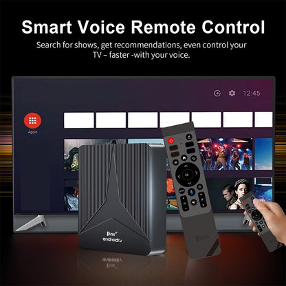 TV98 RK3518 Android TV Box Rockchip Quad Core 2+16GB Dual Band WiFi Bluetooth-compatible Voice Remote Control for Home Entertainment