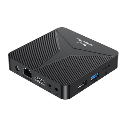 TV98 RK3518 Android TV Box Rockchip Quad Core 2+16GB Dual Band WiFi Bluetooth-compatible Voice Remote Control for Home Entertainment