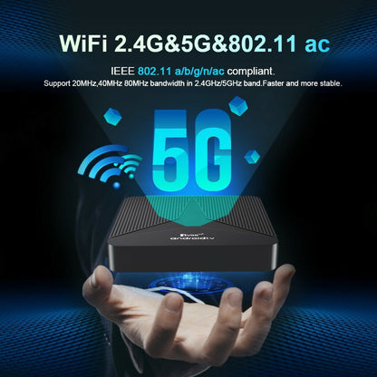TV98 RK3518 Android 14.0 TV Box 2+16GB 8K Video Decoding HDR10+ Dual WiFi Bluetooth-compatible 5.0 Gigabit Ethernet Media Player
