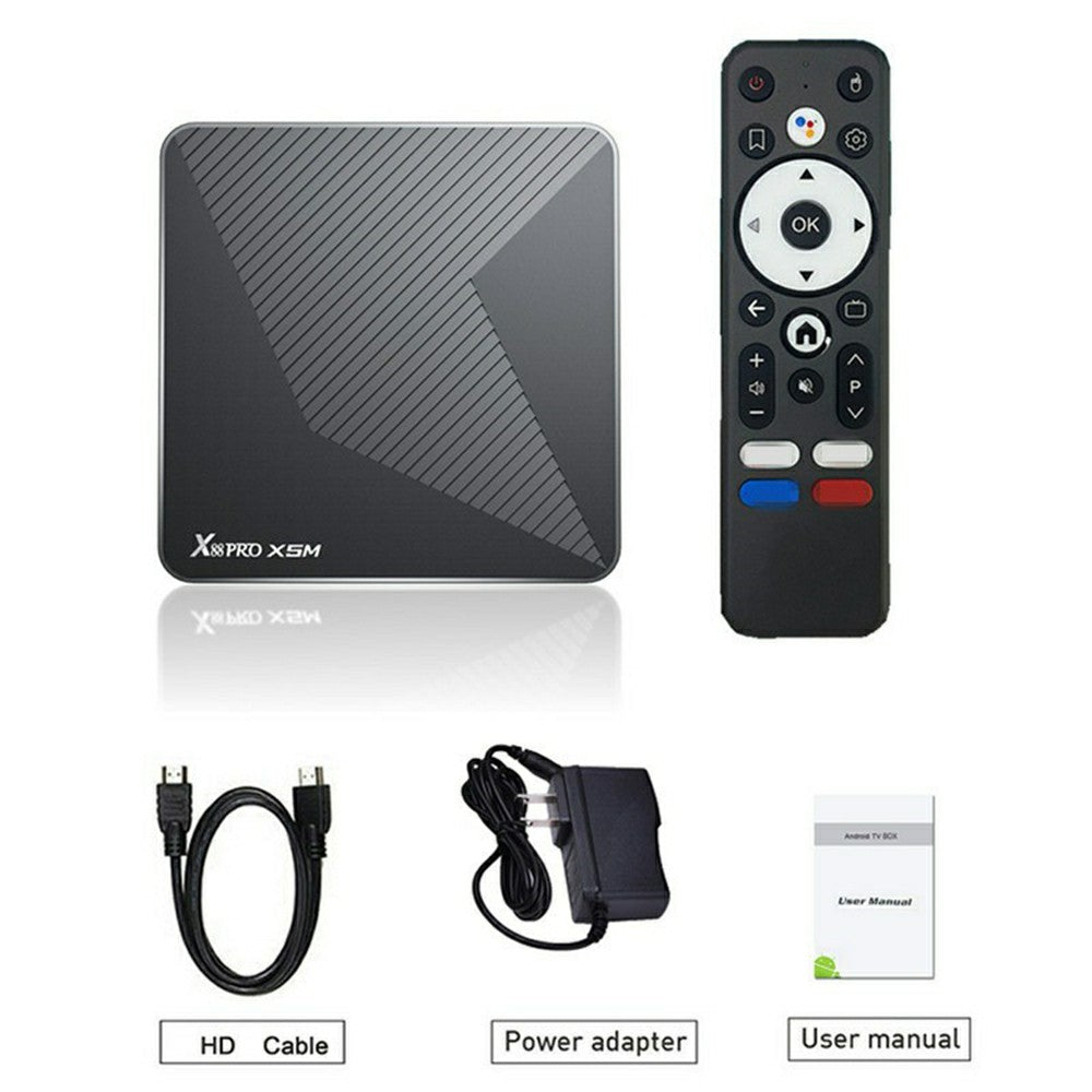 X88 PRO X5M 2+16GB Android 14 TV Box S905 6nm 4K HDR10+ WiFi 6 Bluetooth-compatible 5.0 with Voice Remote Control for Streaming