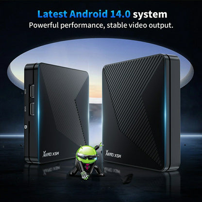 X88 PRO X5M 2+16GB Android 14 TV Box S905 6nm 4K HDR10+ WiFi 6 Bluetooth-compatible 5.0 with Voice Remote Control for Streaming