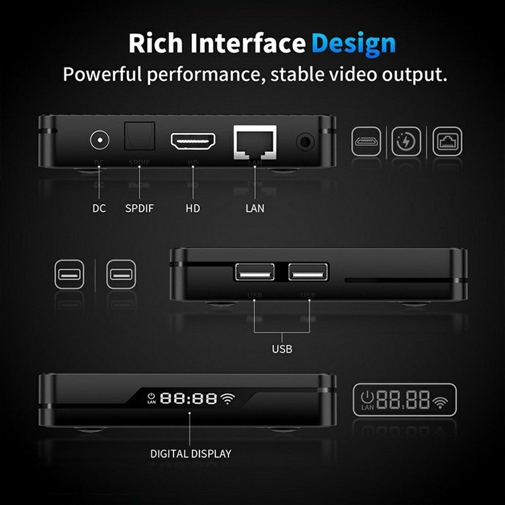 X88 PRO X5M 2+16GB Android 14 TV Box S905 6nm 4K HDR10+ WiFi 6 Bluetooth-compatible 5.0 with Voice Remote Control for Streaming