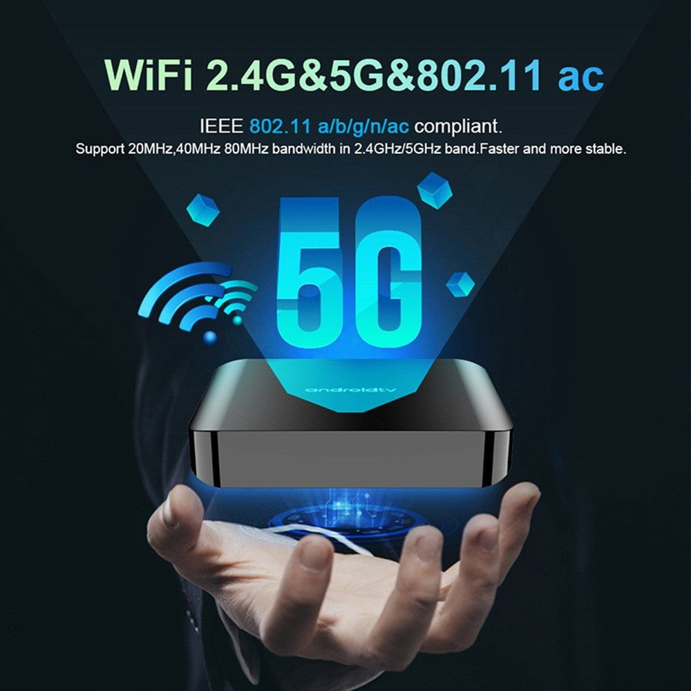 TV98 ATV PLUS 2+16GB Android TV Box 8K Ultra HD Dual WiFi BT 5.0 Voice Remote Media Player
