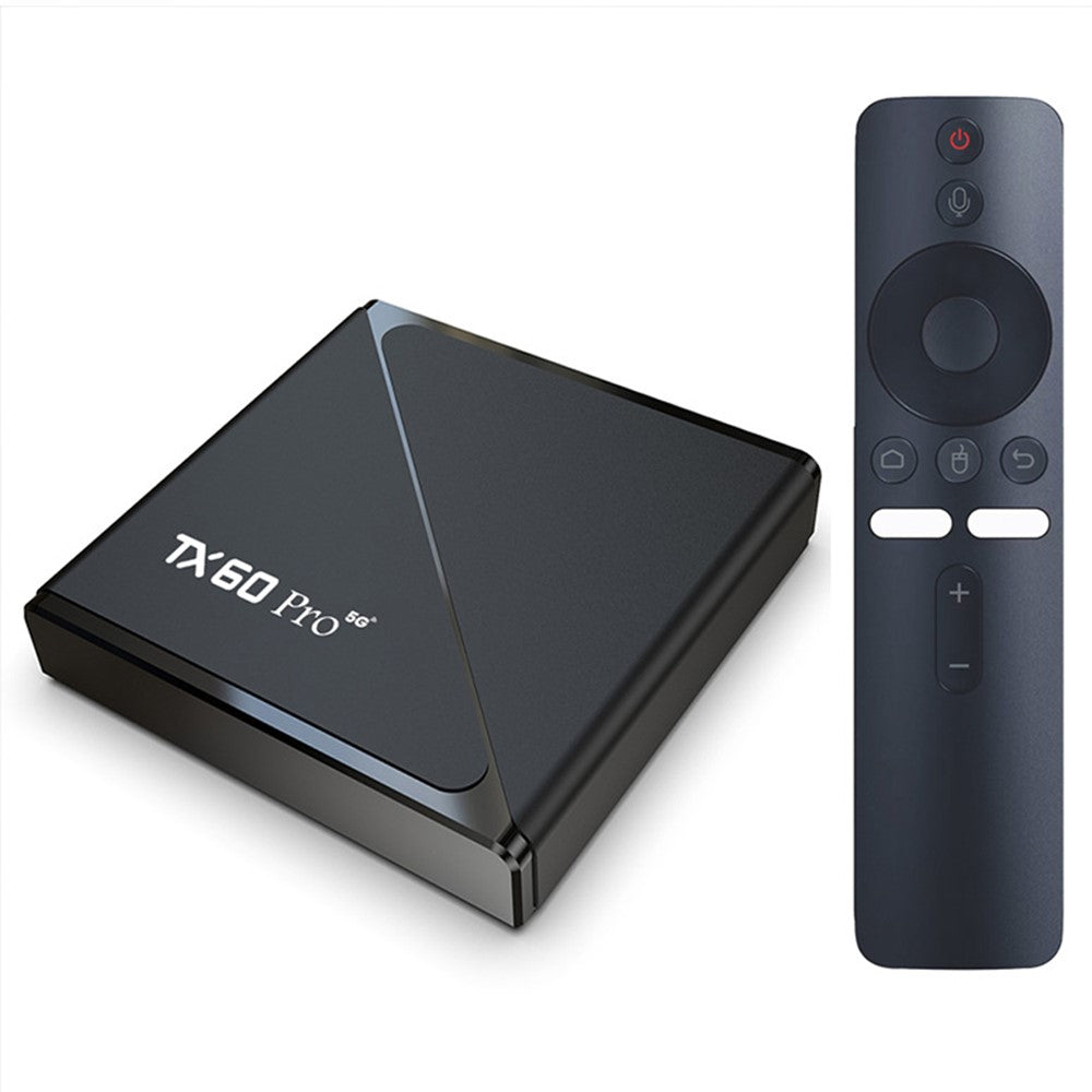 TX60 Pro 5G 16+256GB Android TV Box 14K Decoding Dual Band WiFi Bluetooth-compatible Voice Remote for Home Entertainment