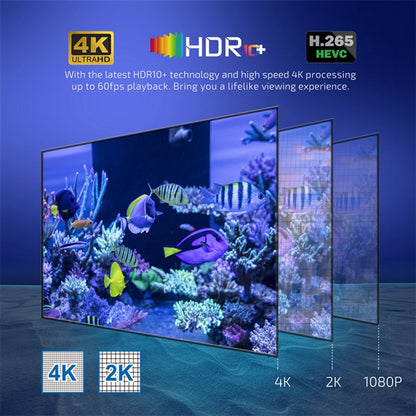 TV98 ATV H313 2+ 16GB Android TV Box 4K Ultra HD Dual WiFi Bluetooth-compatible 4.0 Voice Remote Control Media Player