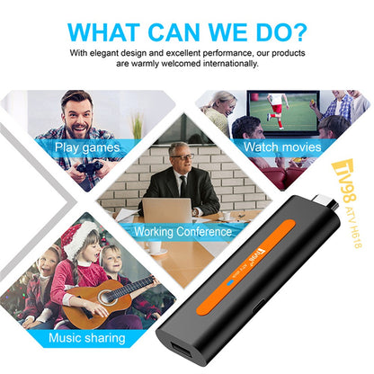 TV98 ATV H618 2+16GB Android 14 TV Stick 8K Dual-Band WiFi Media Player