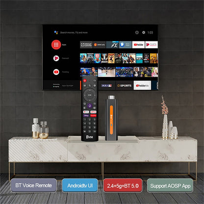 TV98 ATV H618 2+16GB Android 14 TV Stick 8K Dual-Band WiFi Media Player