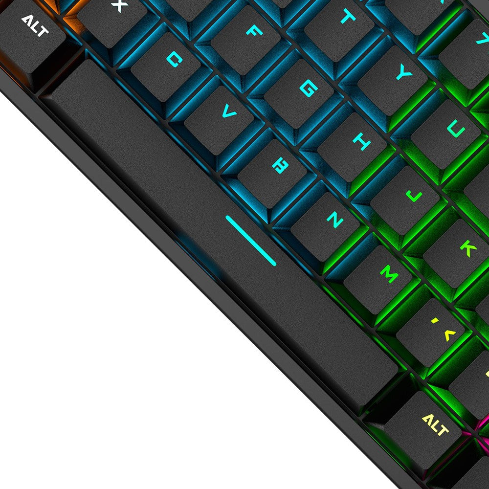 BAJEAL G101 Colorful RGB Backlit Mechanical Gaming USB Wired Keyboard Backlight Office Keyboard 61 Keys for Laptop PC Desktop Computer