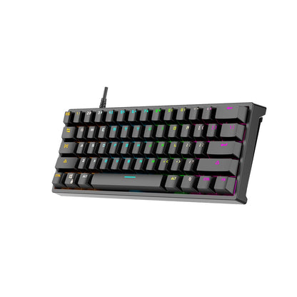 BAJEAL G101 Colorful RGB Backlit Mechanical Gaming USB Wired Keyboard Backlight Office Keyboard 61 Keys for Laptop PC Desktop Computer