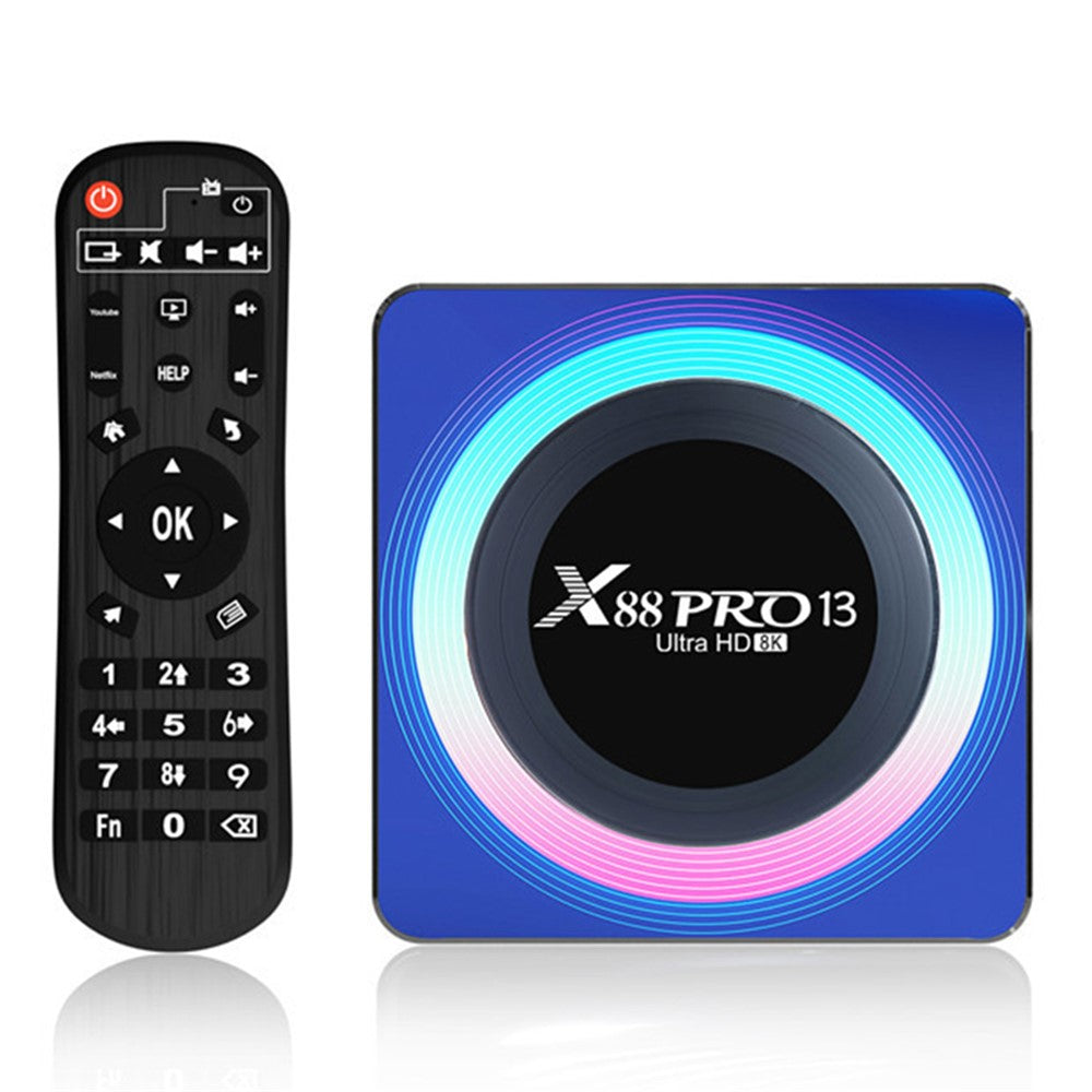 X88 Pro 13 8K Ultra HD Android 13.0 Smart TV Box with Remote Control (2GB+16GB)