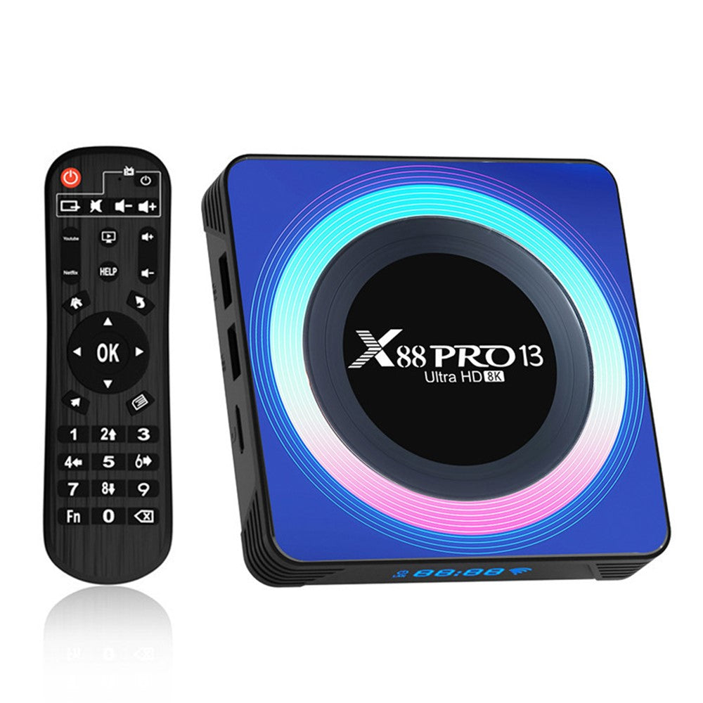 X88 Pro 13 4GB+64GB 8K Ultra HD TV Box Mini Android 13.0 Smart TV Box with Remote Control