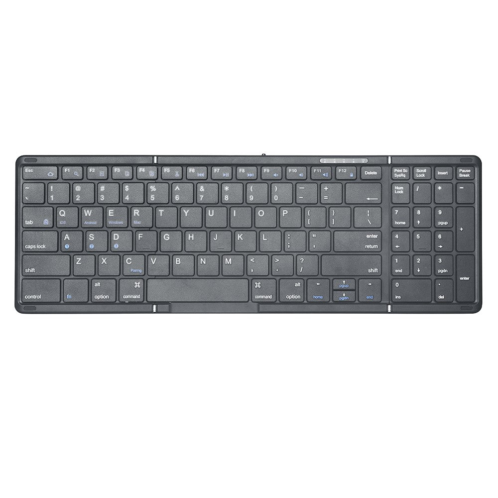 B099 Rechargeable Folding Silent Keyboard for Cell Phones, Tablets, Computers, and Laptops 3-Mode Wireless Bluetooth-compatible Keyboard