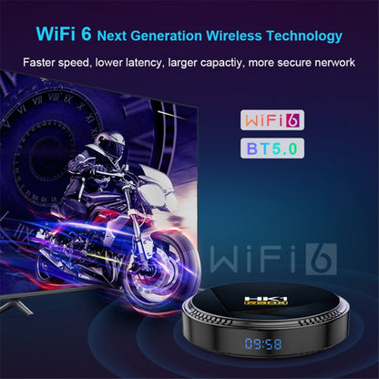 HK1 RBOX-H8-H618 4GB+128GB Set-top Box Android 12 TV Box Support 6K Video Decoding
