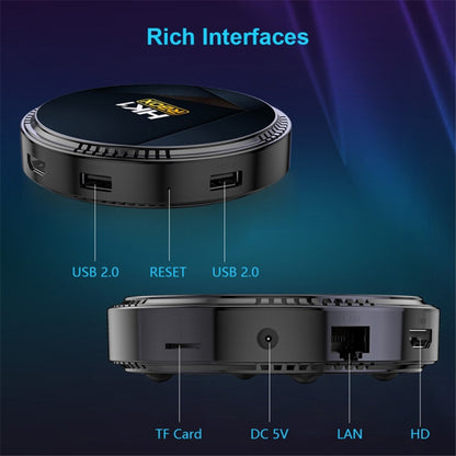 HK1 RBOX-H8-H618 2GB+16GB Mini Set-top Box Android 12 Ultra HD 4K Output TV Box Support 6K Video Decoding