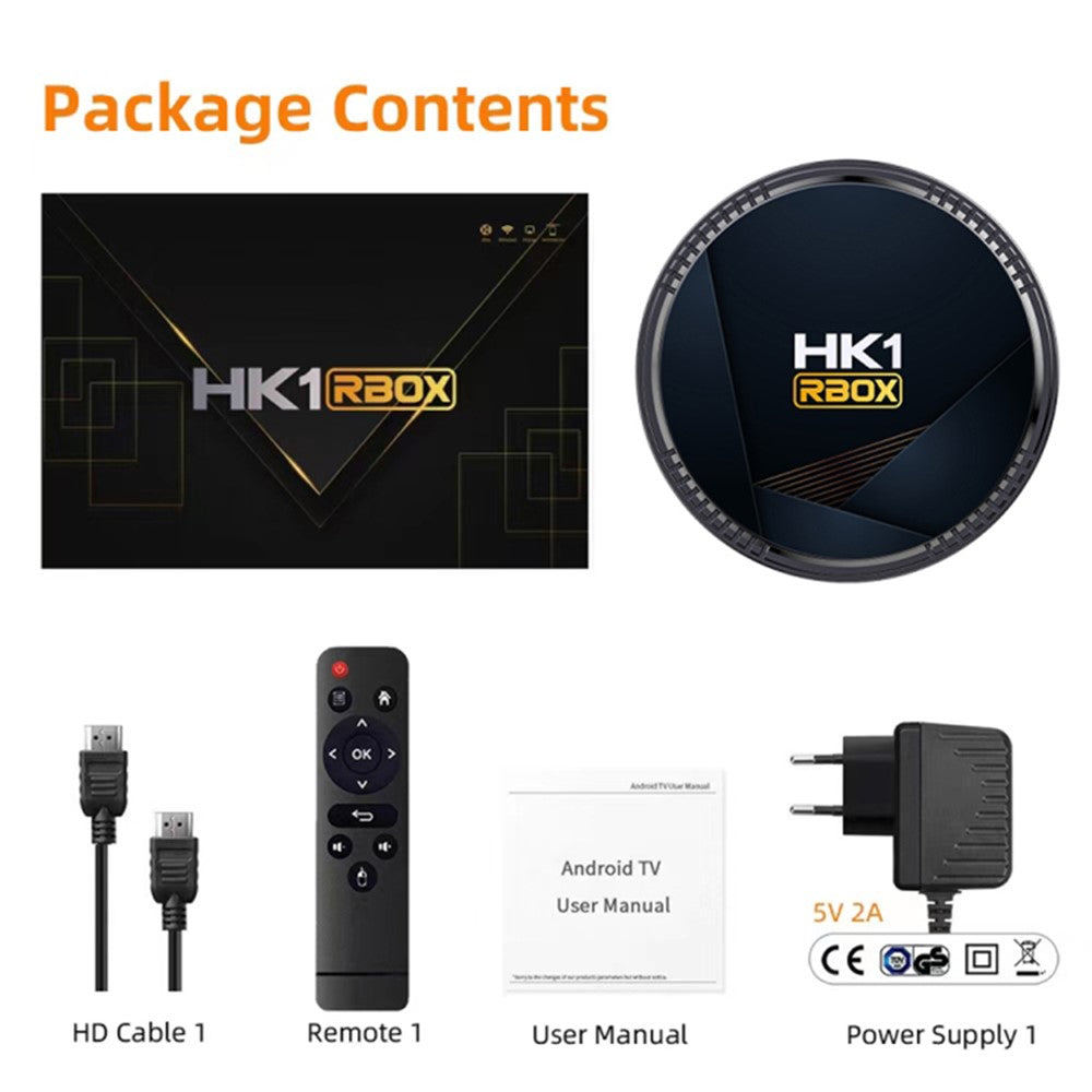 HK1 RBOX-H8-H618 2GB+16GB Mini Set-top Box Android 12 Ultra HD 4K Output TV Box Support 6K Video Decoding