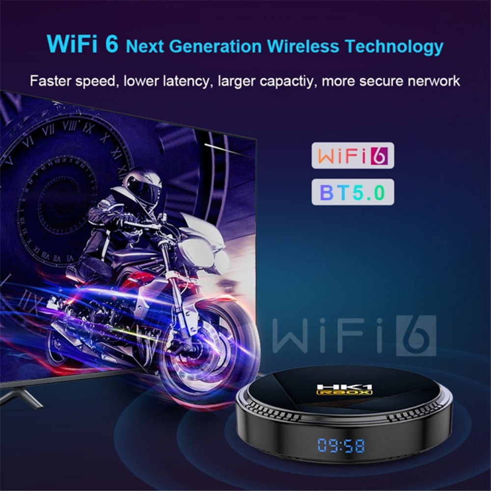 HK1 RBOX-H8-H618 2GB+16GB Mini Set-top Box Android 12 Ultra HD 4K Output TV Box Support 6K Video Decoding